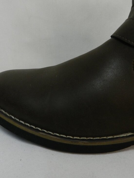St. John\'s Bay SJB Statham Size 12 NEW brown Faux Leather zip moto boots Ankle main image 8